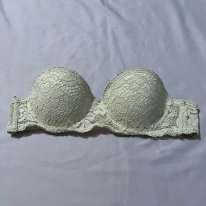 White Lace Strapless Bra